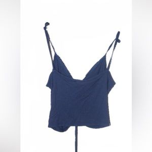 Small navy blue beach core tank top